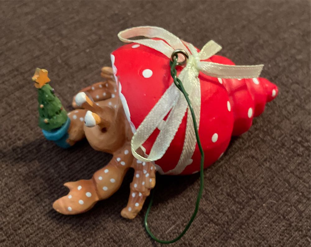 Hermit Crab With Christmas Tree  (Beach) ornament collectible - Main Image 2