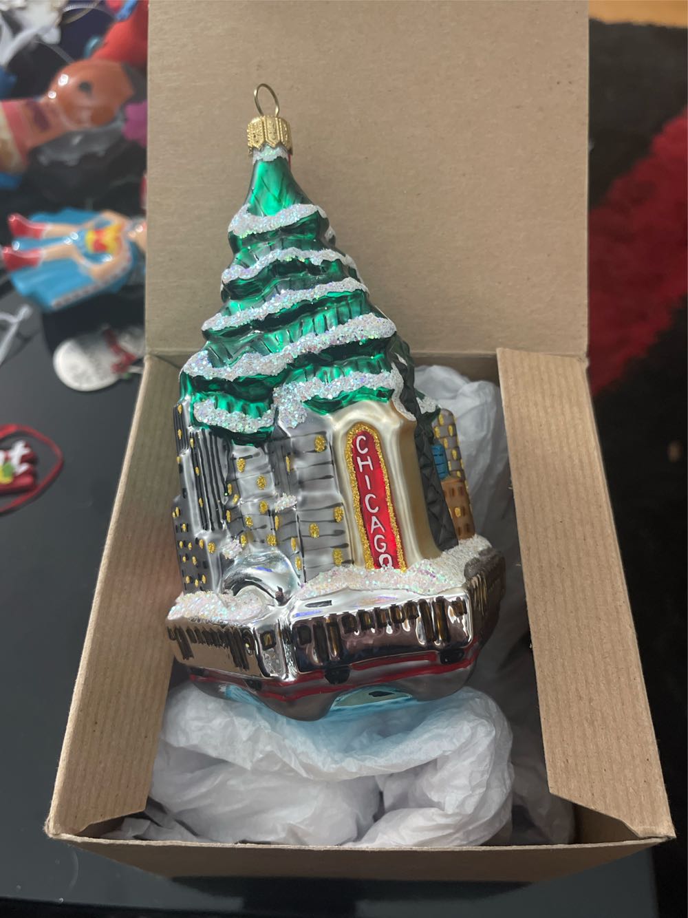 Chicago Skyline With Tree  ornament collectible - Main Image 1