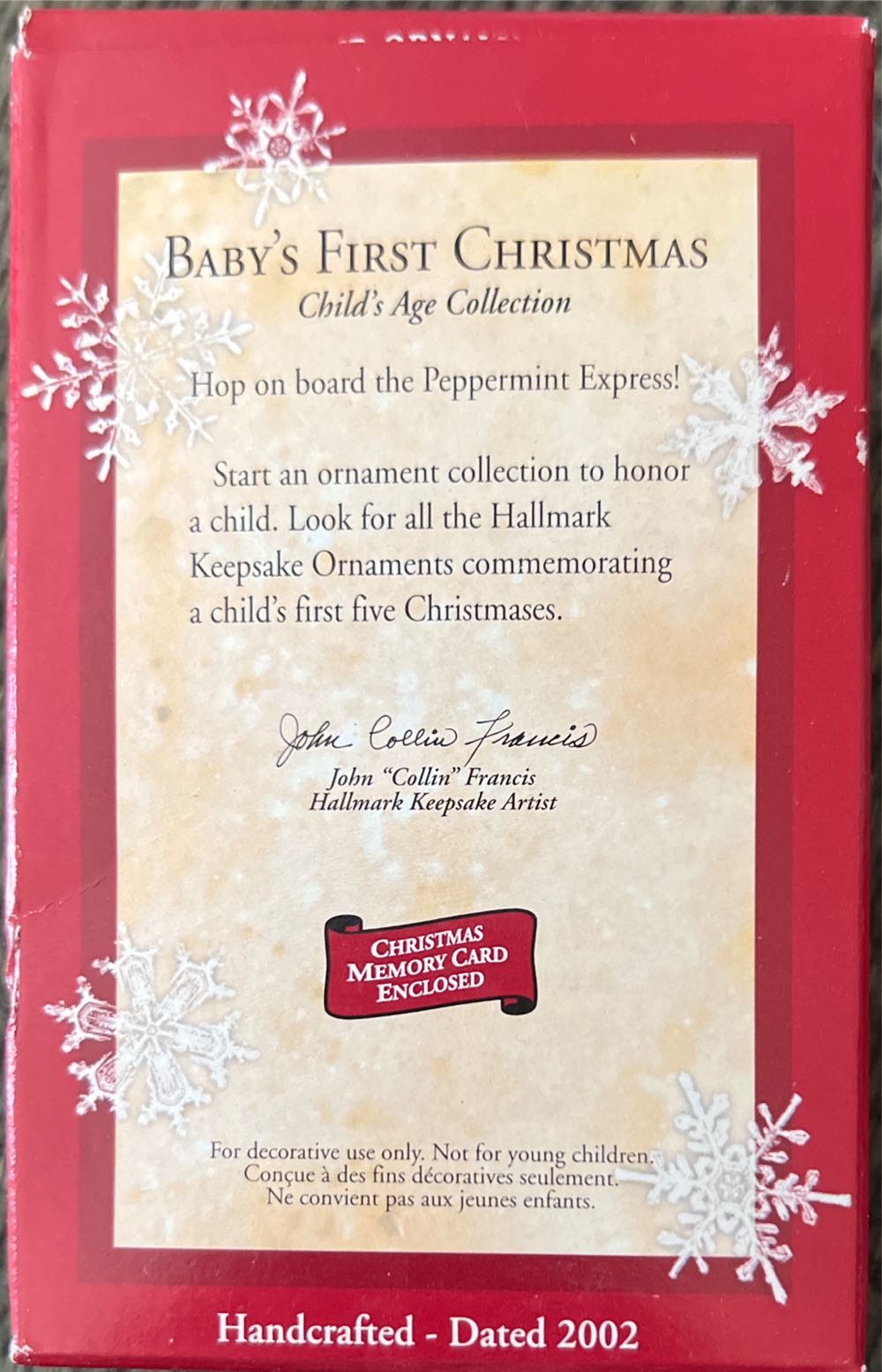 Hallmark Keepsake Baby’s First Christmas  ornament collectible [Barcode 015012632248] - Main Image 2