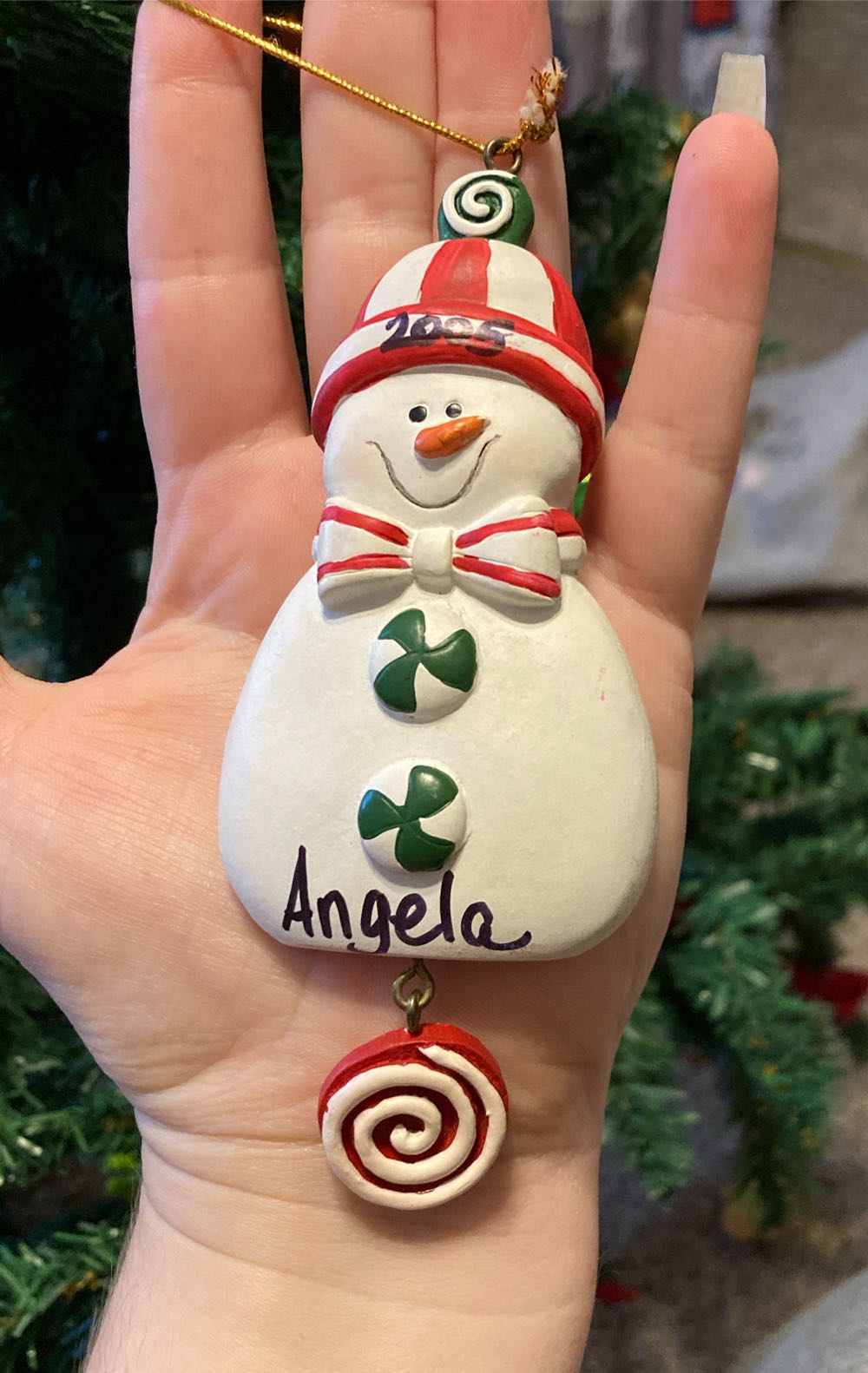 Peppermint Swirl Snowman - The Josephs’ ornament collectible - Main Image 1