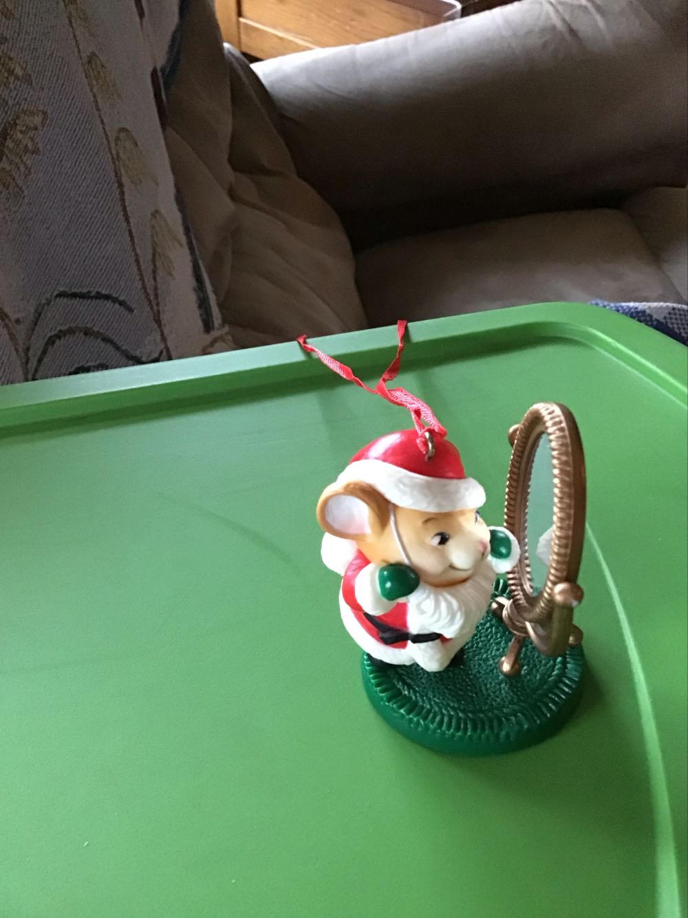 Vintage Gold Metal French Horn Oranment