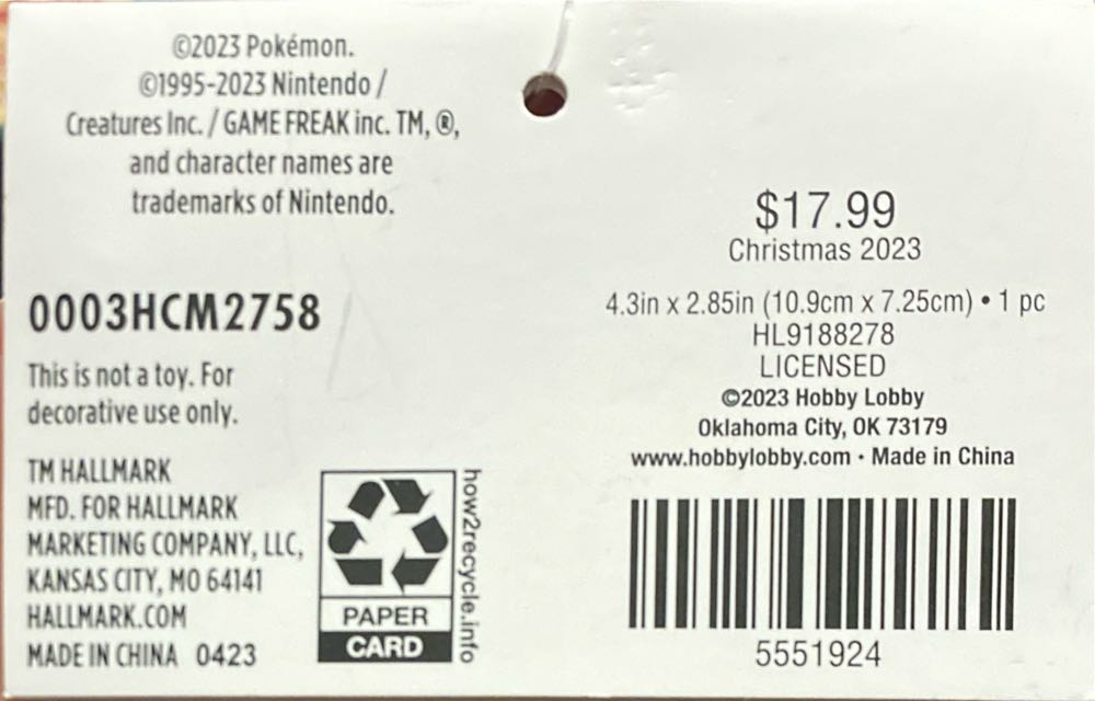 Pikachu  (Pokemon) ornament collectible - Main Image 4