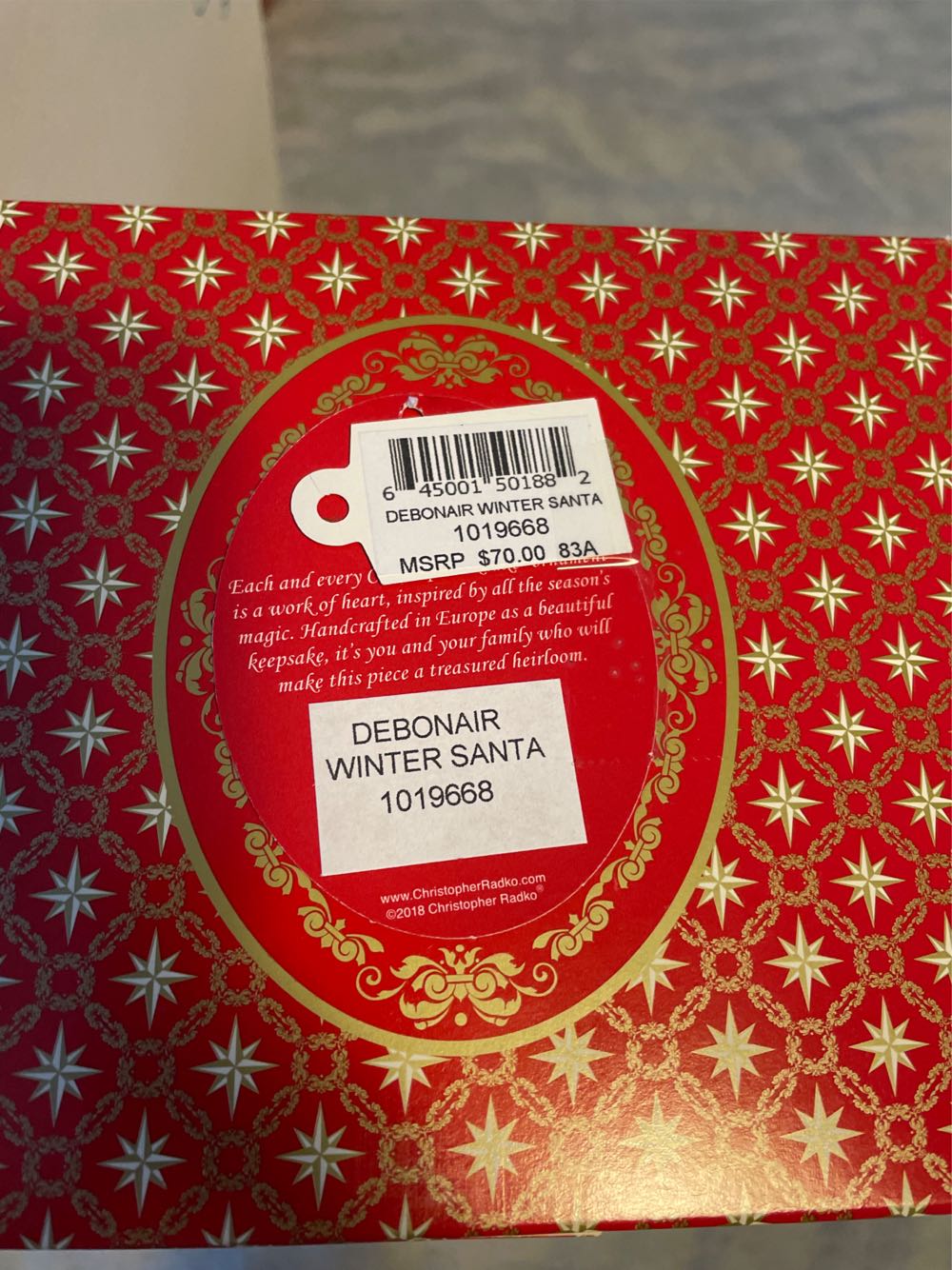 Debonair Winter Santa  ornament collectible - Main Image 2