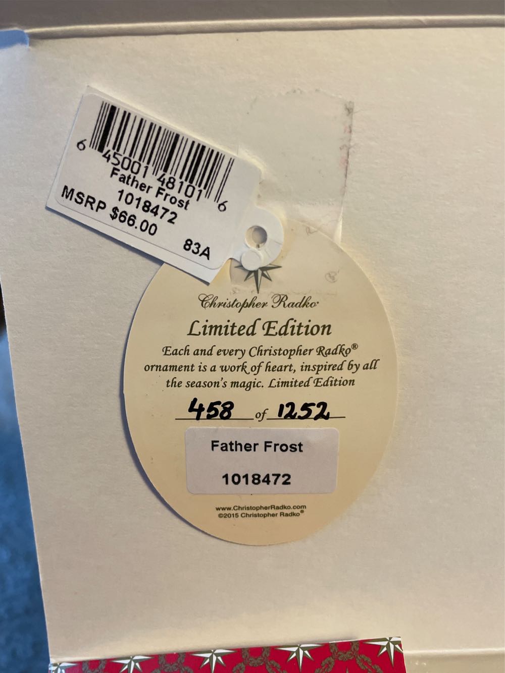 Father Frost  ornament collectible - Main Image 2