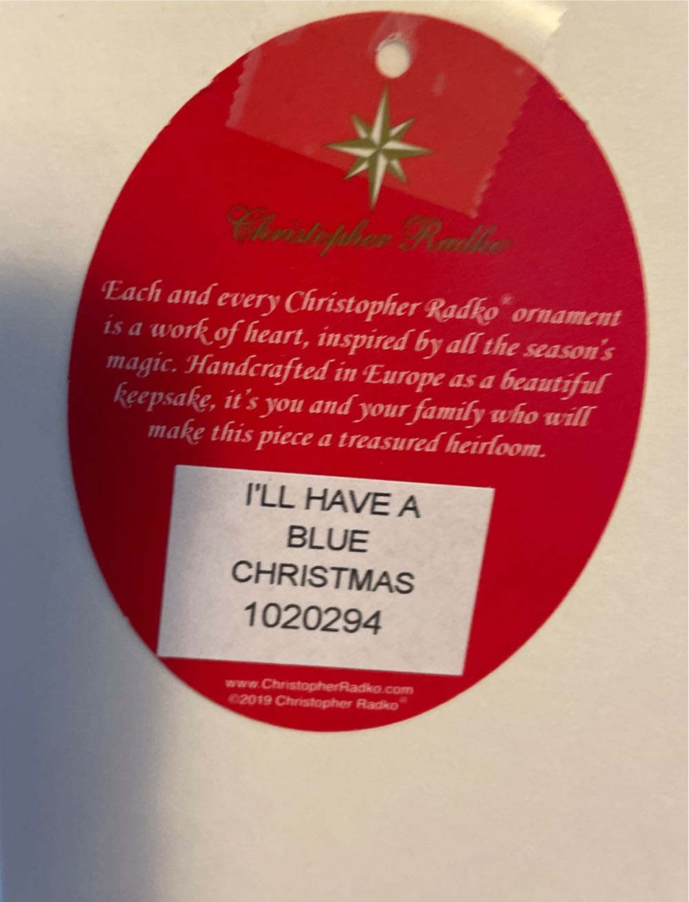 I’ll Have A Blue Christmas  ornament collectible - Main Image 2