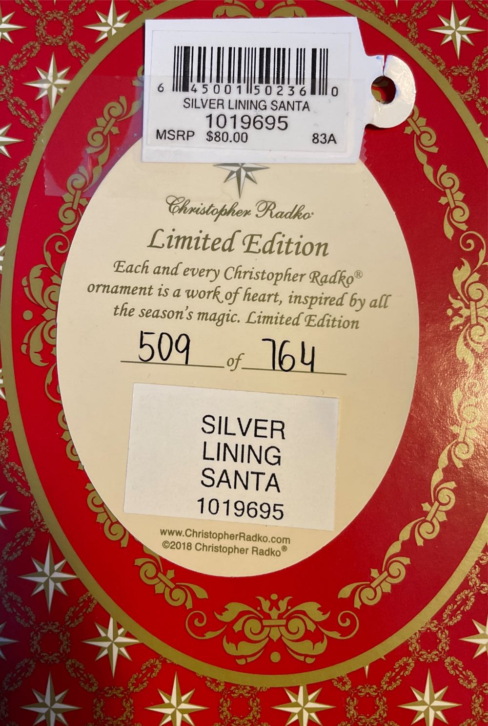 Silver Lining Santa  ornament collectible - Main Image 2