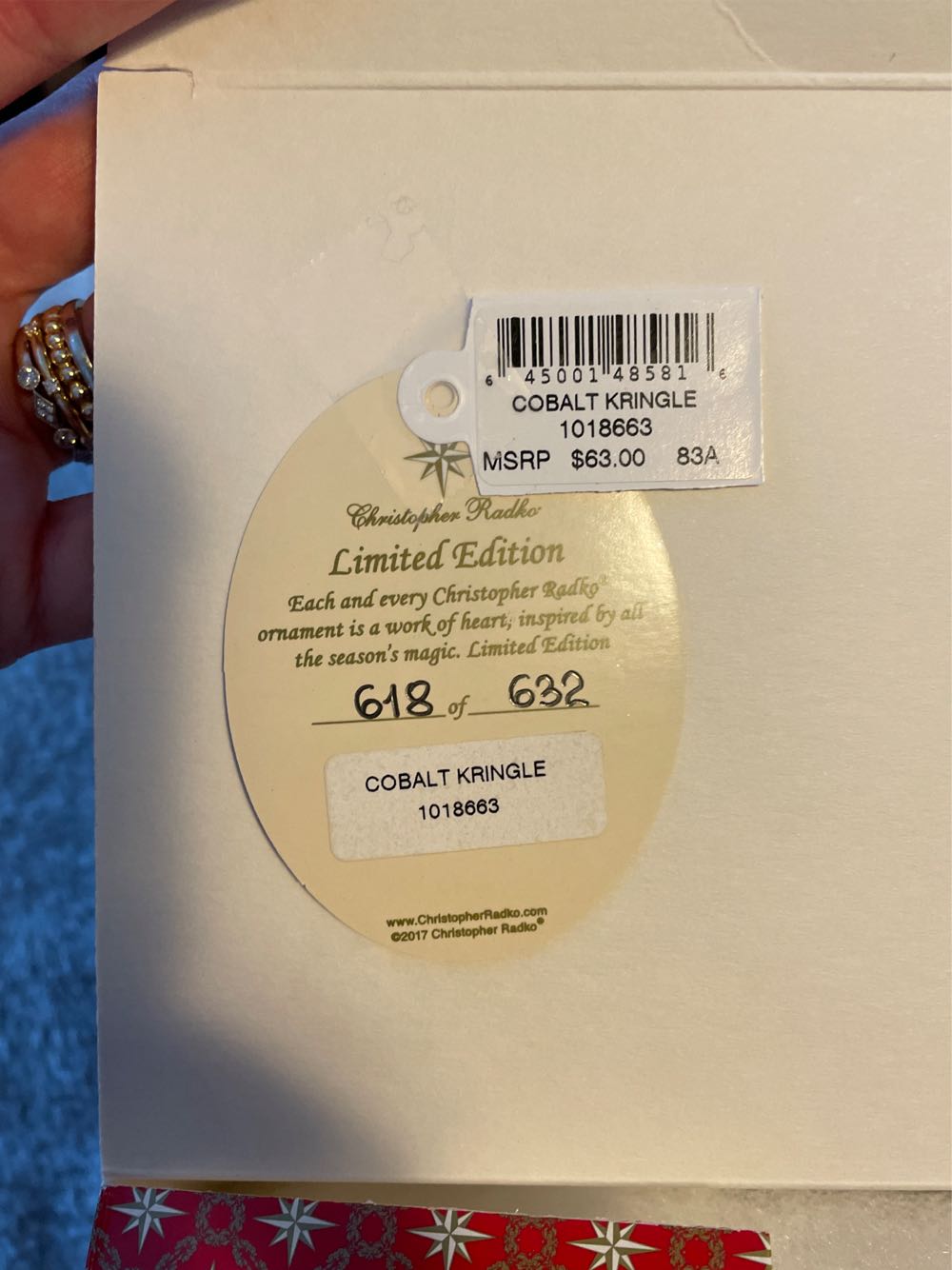 Cobalt Kringle  ornament collectible - Main Image 2