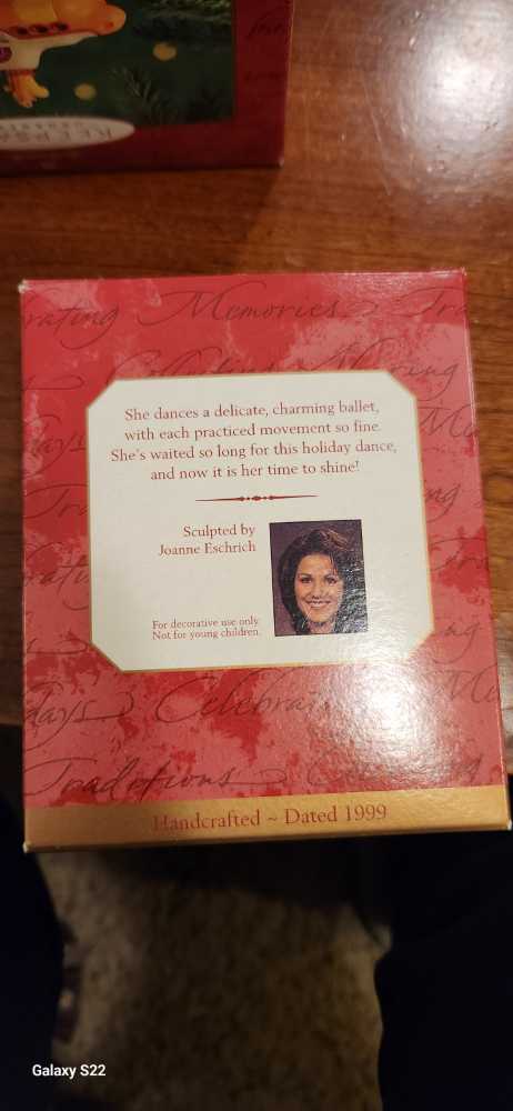 Dance For The Season  (Ballerina) ornament collectible - Main Image 2