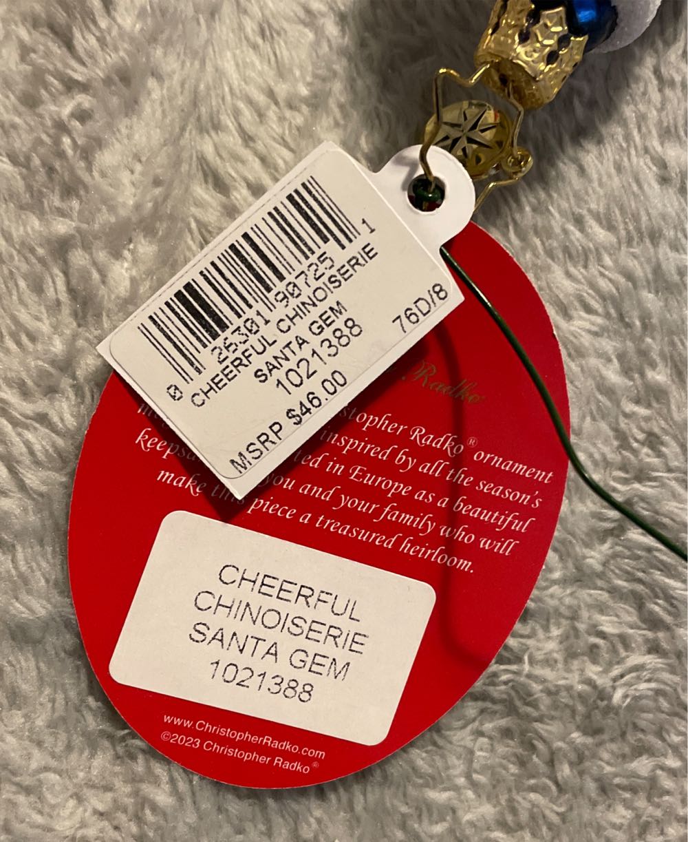 Cheerful Chinoiserie Gem  ornament collectible - Main Image 2