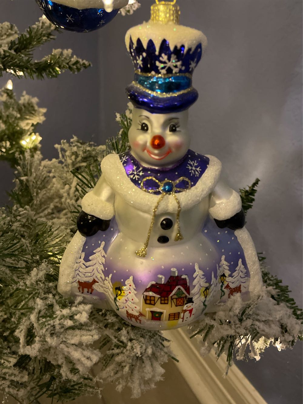 Santa Land - Round - Red - Tree & Stars