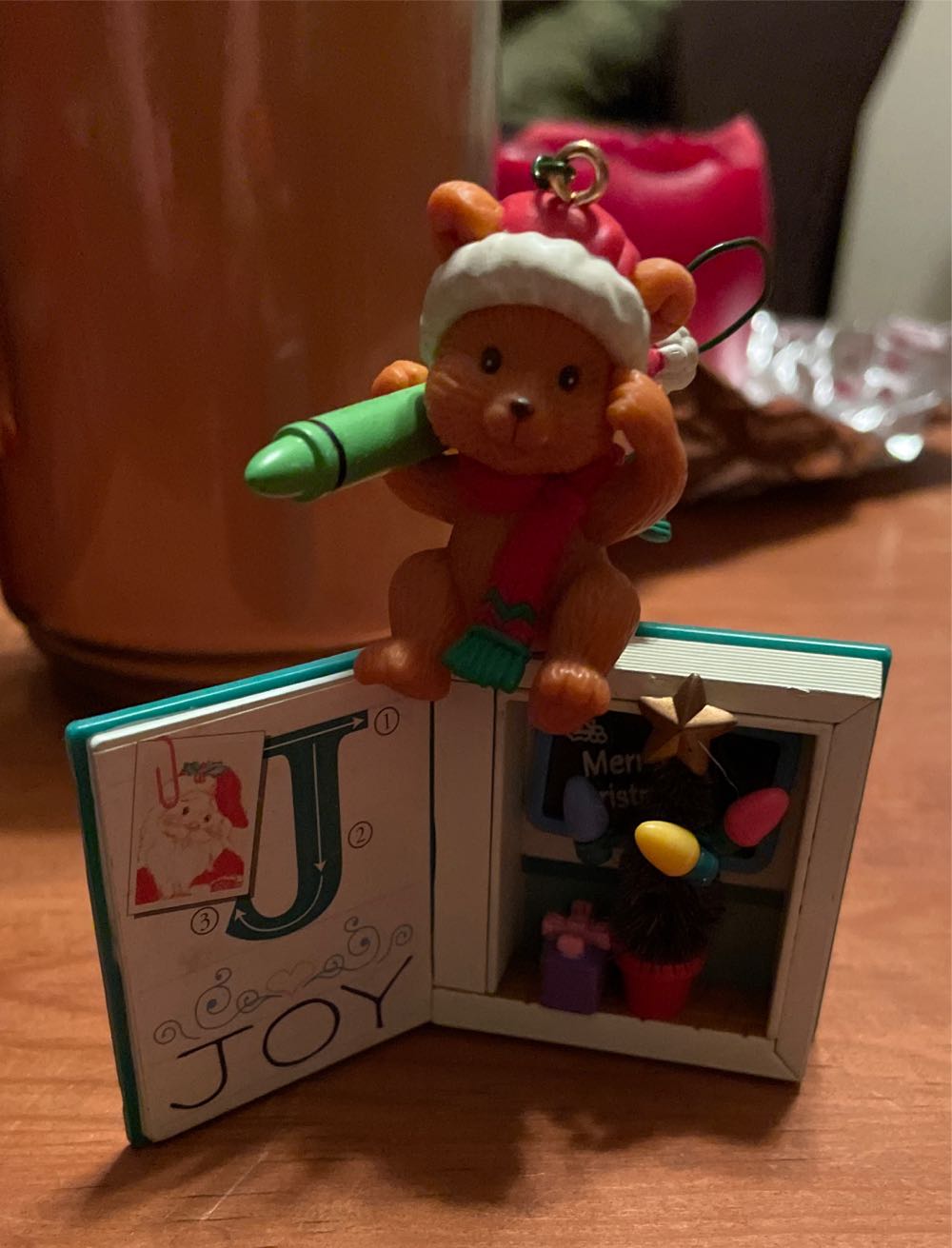 Bear On Book  (Old Walmart Ornaments) ornament collectible - Main Image 1