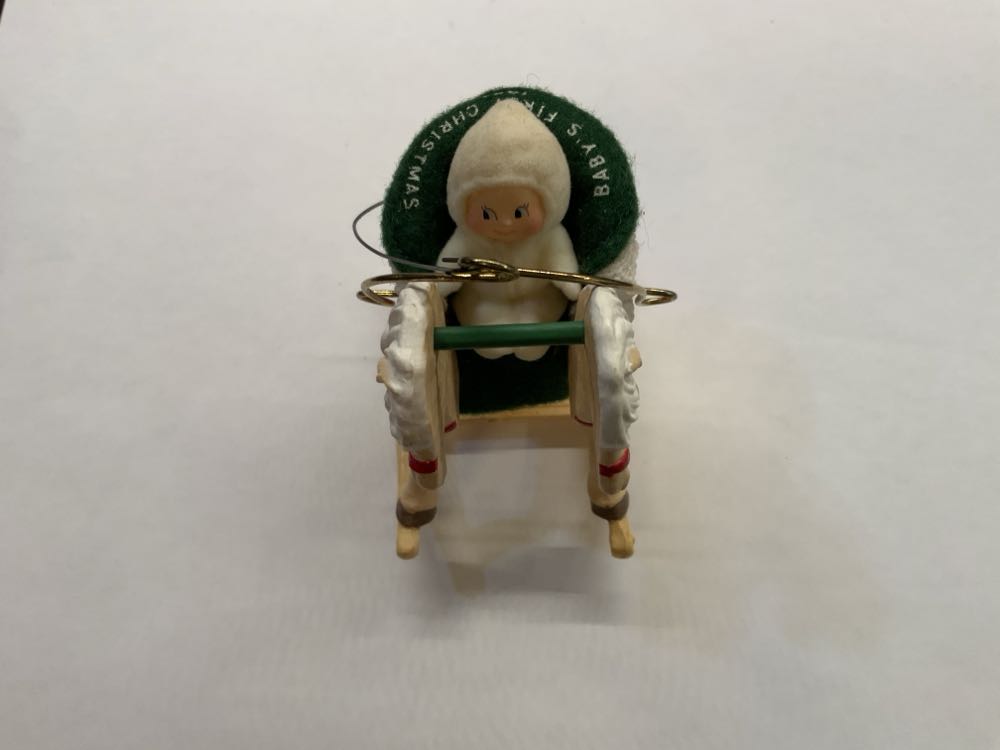 Baby’s First Christmas Baby In Rocking Horse - Kevin - Baby’s First Christmas ornament collectible - Main Image 2