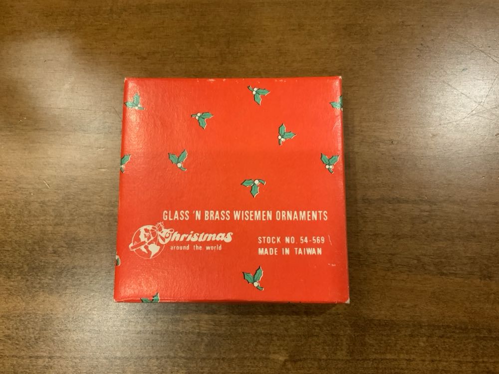 Vintage Glass N’ Brass Wisemen  - Vintage Glass Ornaments ornament collectible - Main Image 2