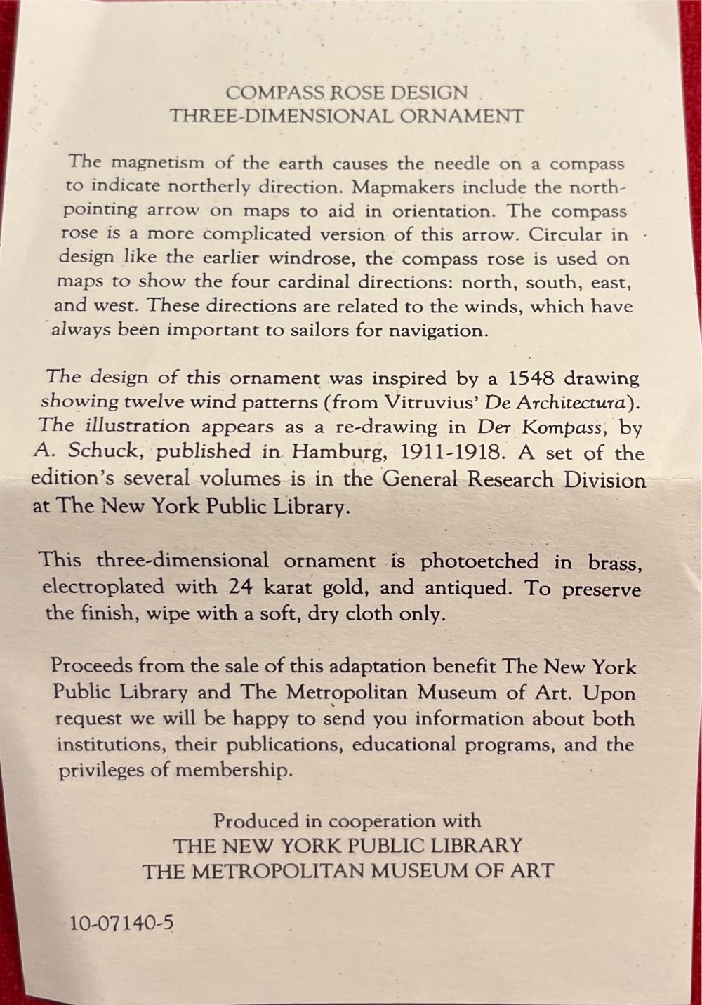 Compass Rose  ornament collectible - Main Image 3