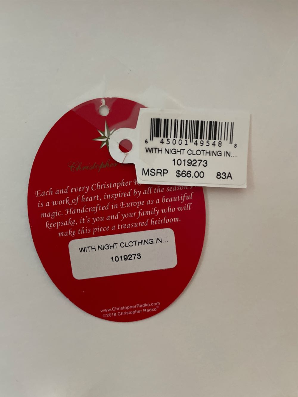 With Night Clothing In  ornament collectible - Main Image 2