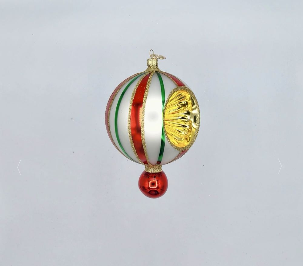 SATIN CANDY STRIPE – SINGLE REFLECTOR   ornament collectible - Main Image 3