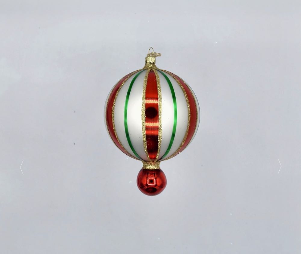 SATIN CANDY STRIPE – SINGLE REFLECTOR   ornament collectible - Main Image 4