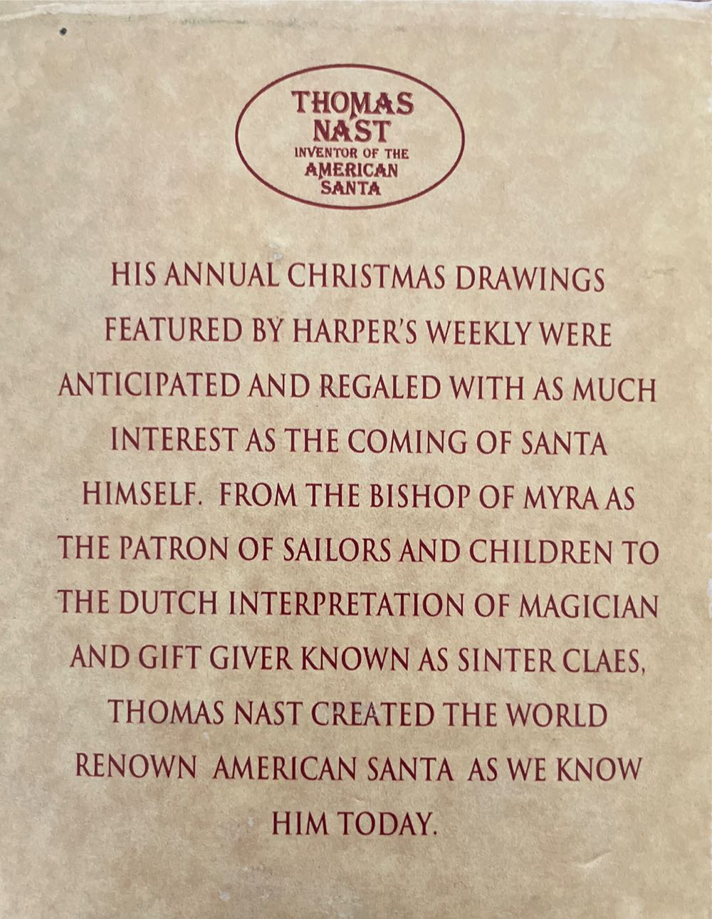 Inventor Of The American Santa  ornament collectible [Barcode 011739013995] - Main Image 2
