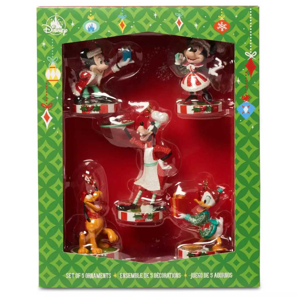Santa Mickey Mouse and Friends Sketchbook Ornament Set - Disney Sketchbook Ornament (Mickey Mouse and Friends) ornament collectible [Barcode 437101496775] - Main Image 2