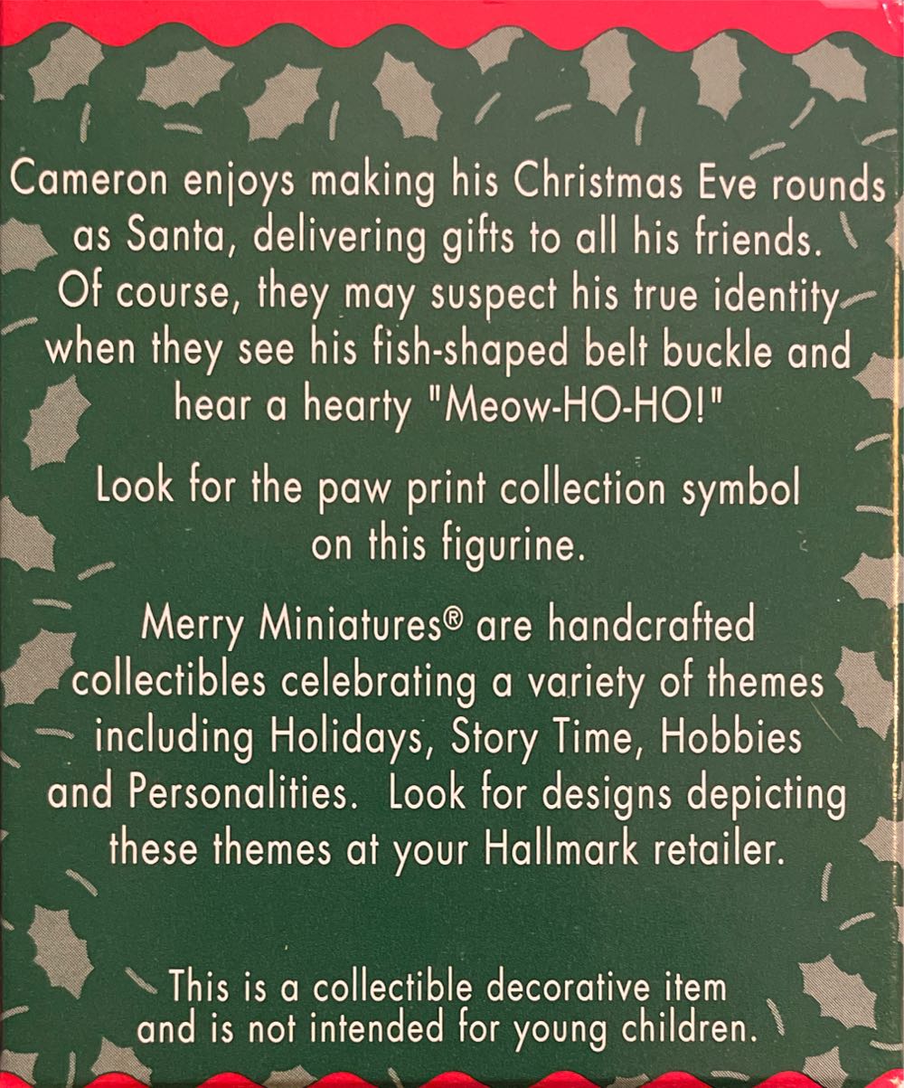 Santa Cameron - Merry Miniatures Cameron (Santa) ornament collectible [Barcode 015012390735] - Main Image 2