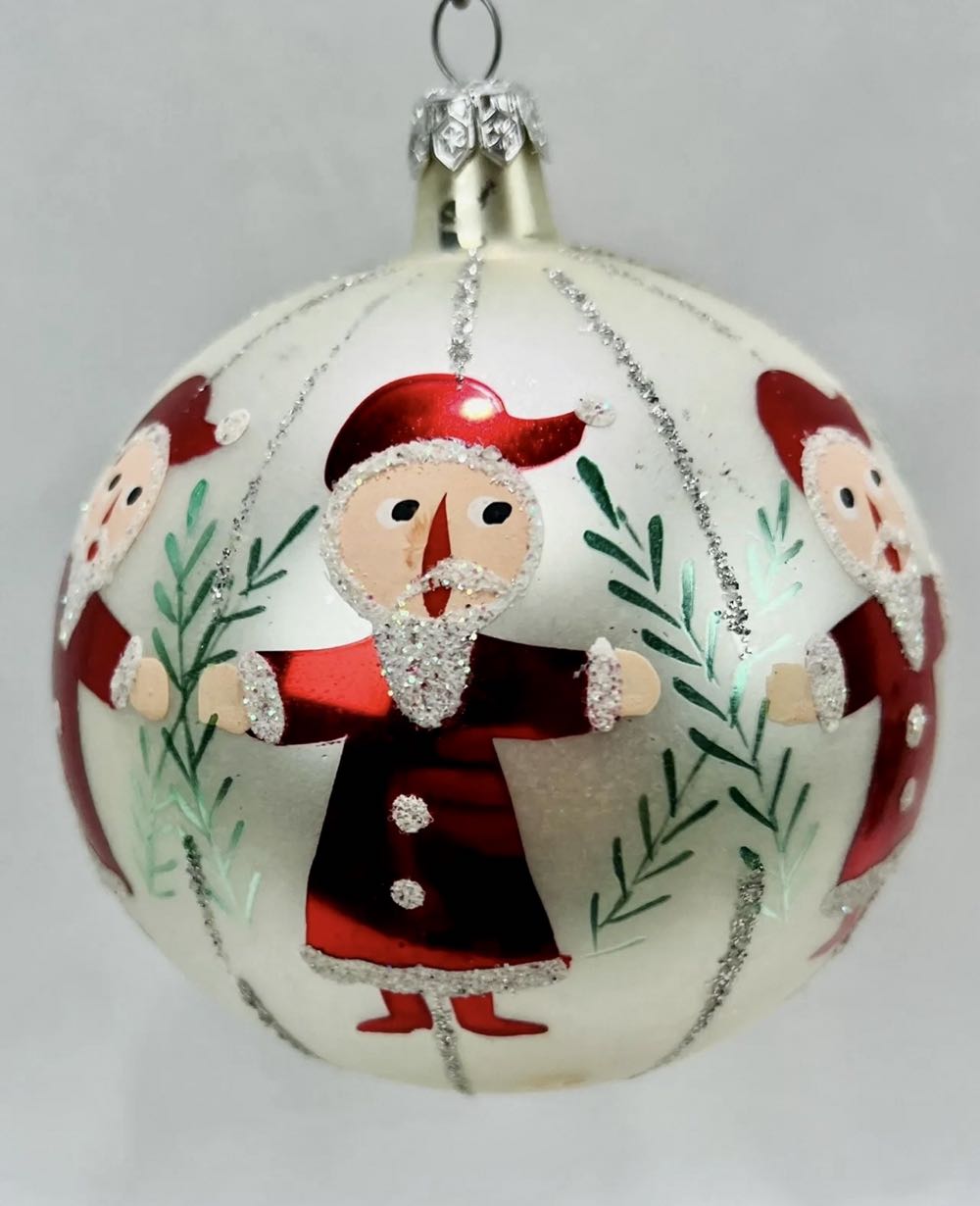 Dancing Santas - Round Bauble  ornament collectible - Main Image 4