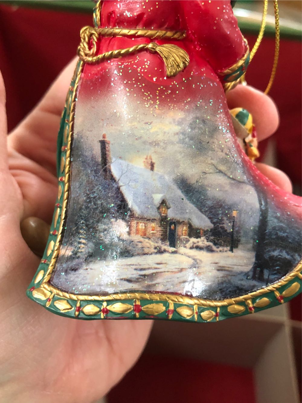 Moonlight Cottage - Thomas Kinkade Old World Santas ornament collectible - Main Image 2