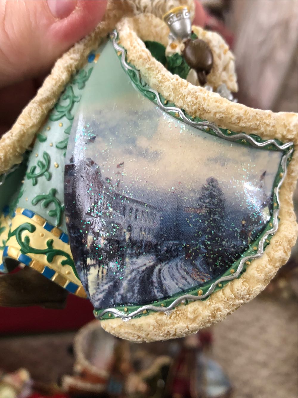 Christmas At The Courthouse - Thomas Kinkade Old World Santas ornament collectible - Main Image 2