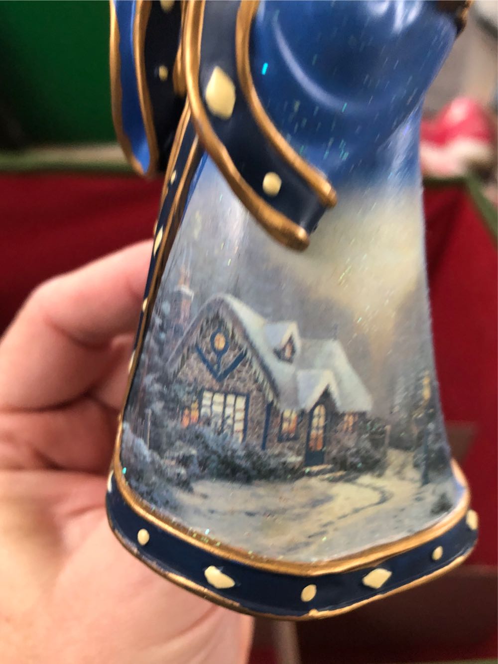 Winter At Candlelight Cottage - Thomas Kinkade Old World Santas ornament collectible - Main Image 2