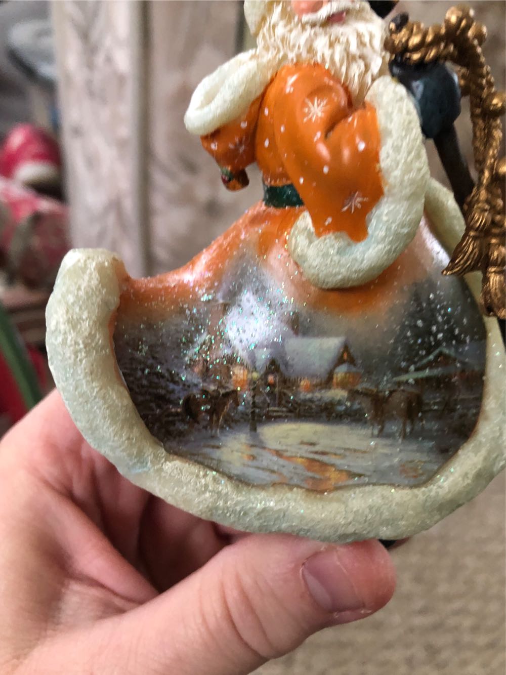 Jingling Sleighbells Santa - Thomas Kinkade Old World Santas ornament collectible - Main Image 2