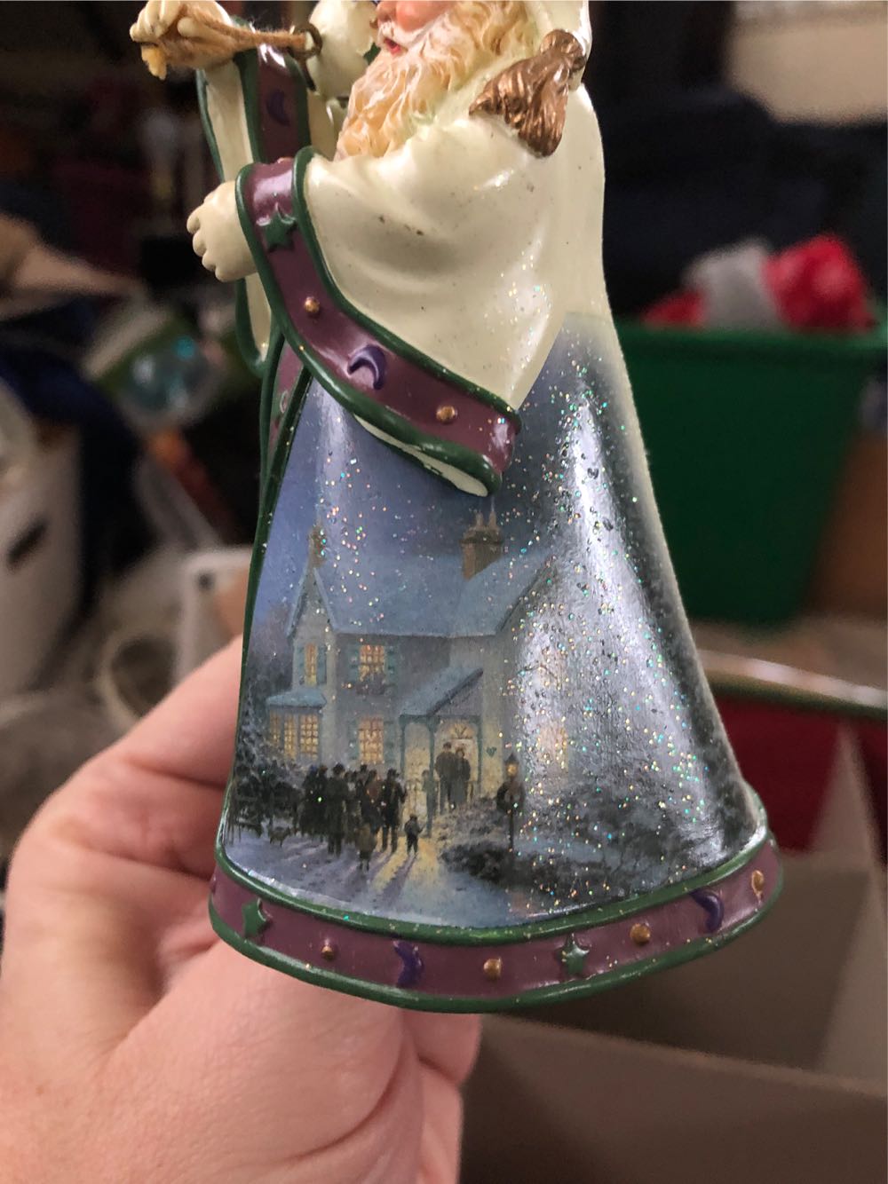Warm Holiday Welcome Santa - Thomas Kinkade Old World Santas ornament collectible - Main Image 2