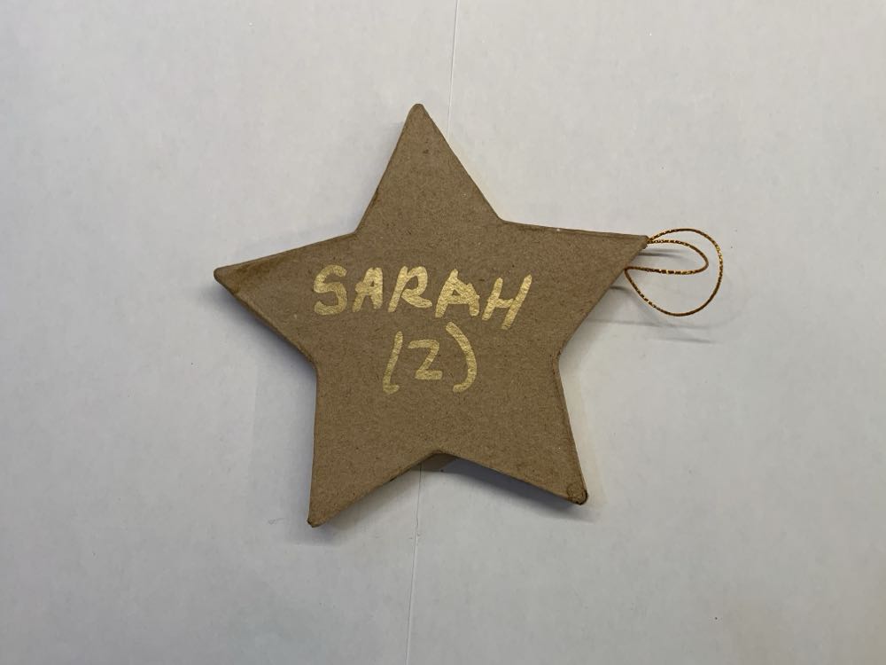 Handmade Thumbprint Snowman Ornament-Sarah - Grandchild Ornaments ornament collectible - Main Image 2