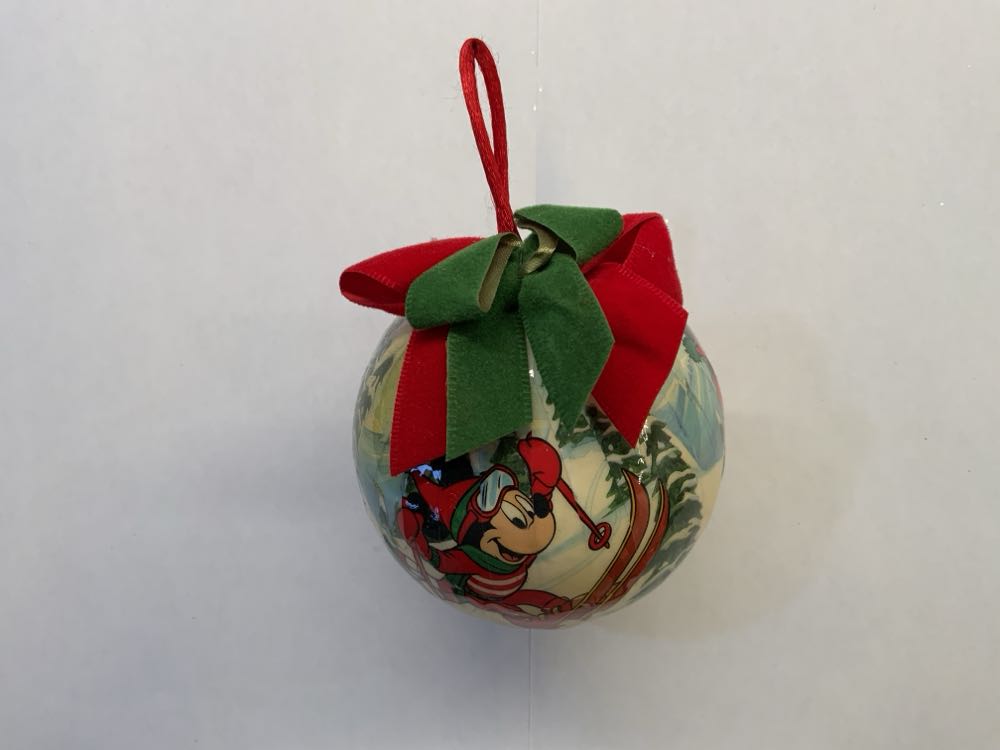 Vintage Mickey Mouse Skiing Oranment Ball - Family ornament collectible - Main Image 2