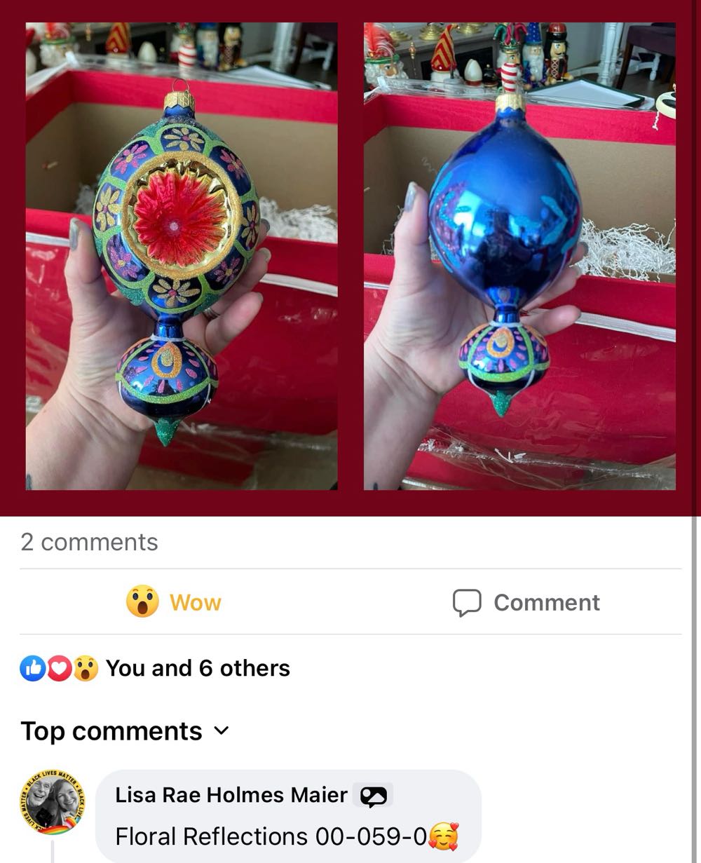 Floral Reflections  ornament collectible - Main Image 2