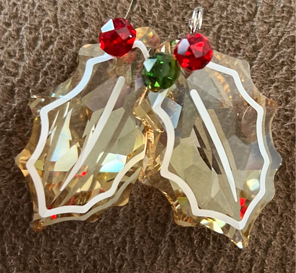 Swarovski Holiday Cheers Gingerbread Holly Leaves - Swarovski Gingerbread Ornament (Gingerbread) ornament collectible [Barcode 9009656562772] - Main Image 3