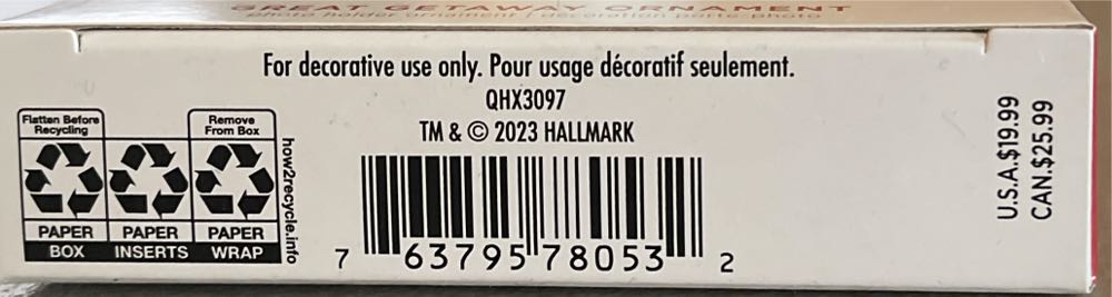 Great Getaway Ornament - Frame - Travel (Frame) ornament collectible [Barcode 763795780532] - Main Image 4