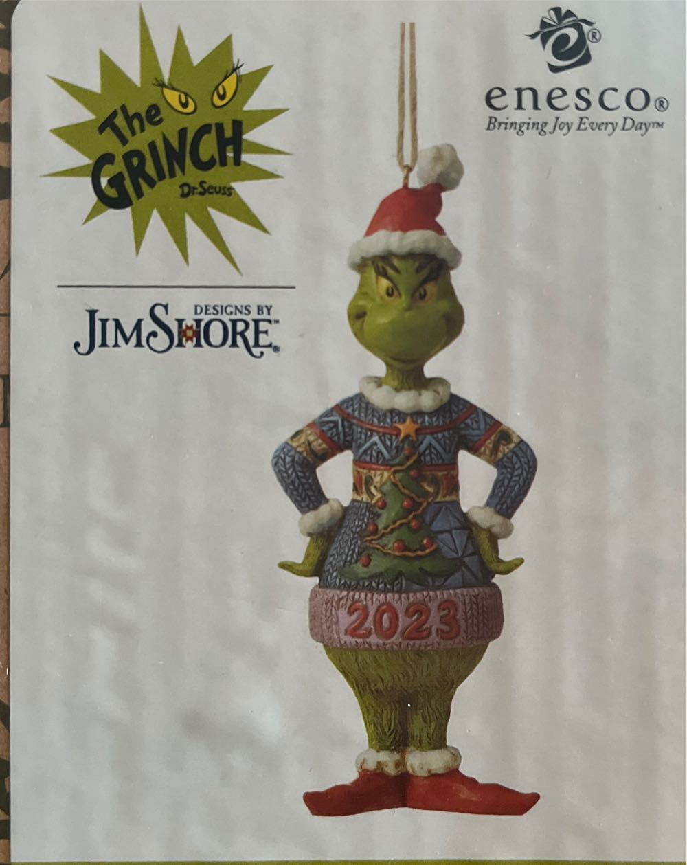 Grinch Wearing Ugly Sweater Jim Shore - Jim Shore (How The Grinch Stole Christmas) ornament collectible [Barcode 028399366309] - Main Image 2