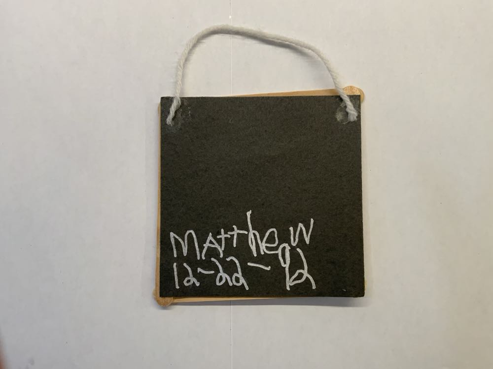 Handmade Blackboard Love Ornament - Matt - Family ornament collectible - Main Image 2