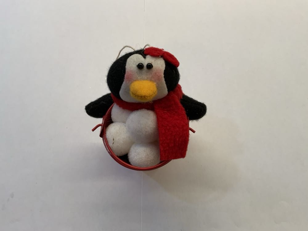 Penquin In Bucket Ornament - Student Gifts ornament collectible - Main Image 2
