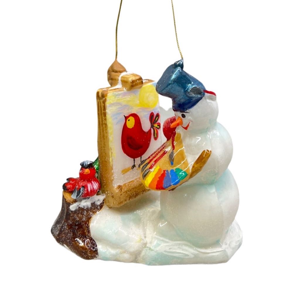 SNOWMAN WITH A PAINTING/ Bałwan ze sztalugą - Nostalgia Collection ornament collectible - Main Image 4