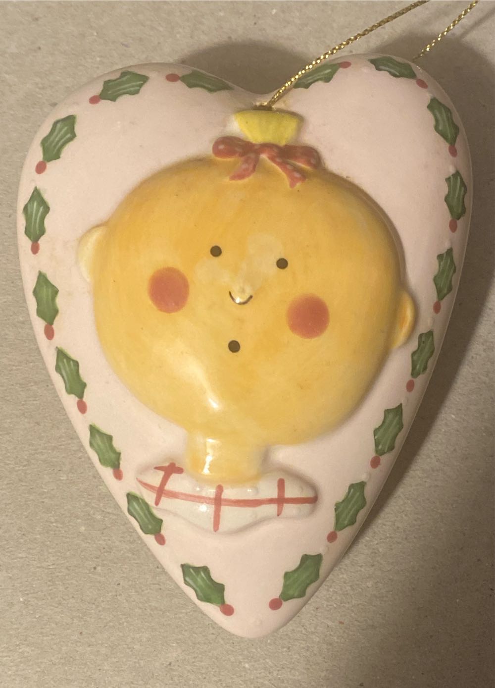 Baby’s 1st Christmas Porcelain Heart - Unknown (Baby’s First Christmas) ornament collectible - Main Image 1