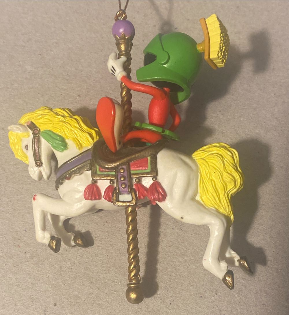 Looney Tunes Marvin The Martian On Carousel Horse - Marvin The Martian (Looney Tunes) ornament collectible - Main Image 2