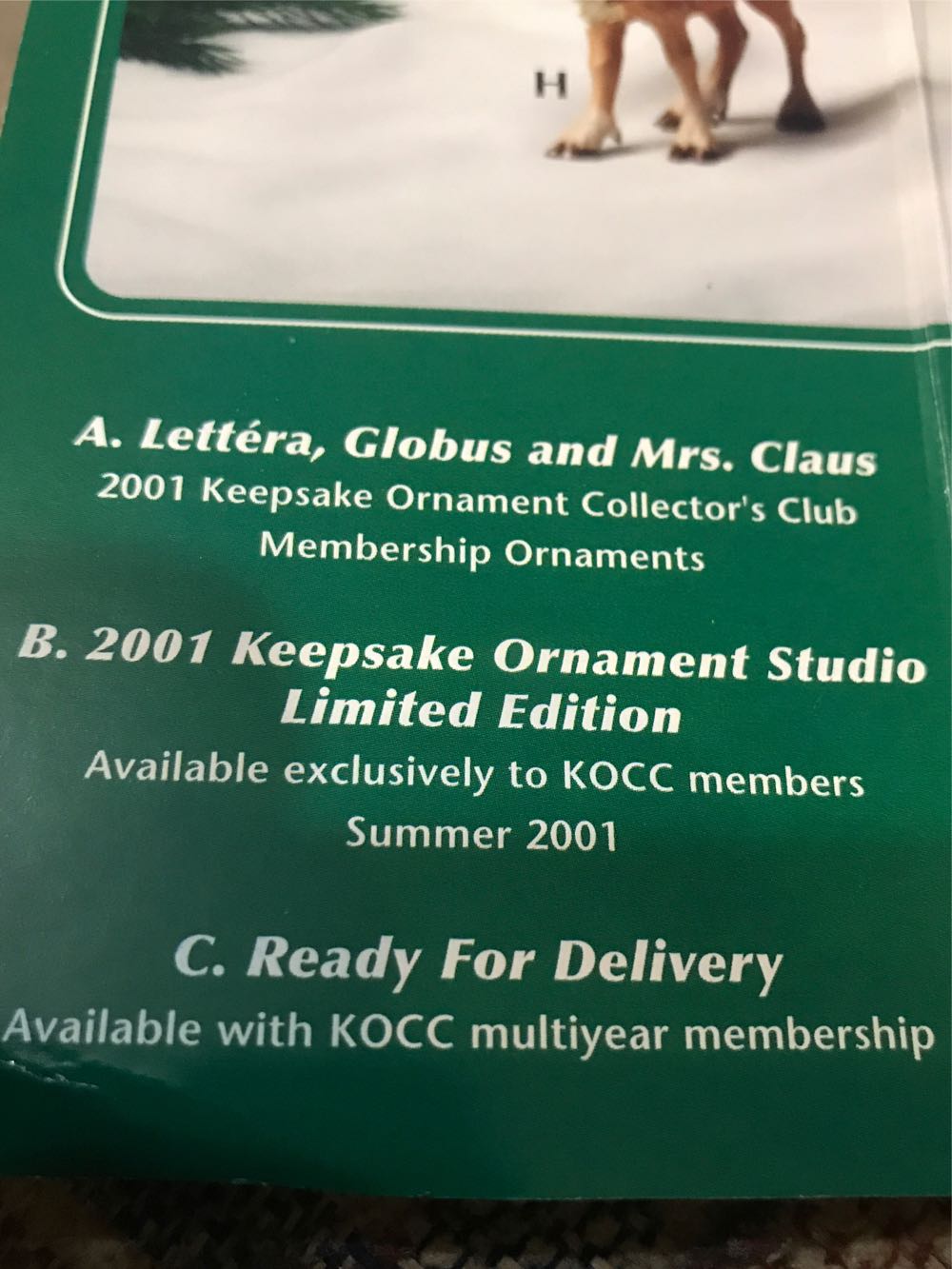 2001 Keepsake Ornament Studio Limitrd Edition  ornament collectible - Main Image 2
