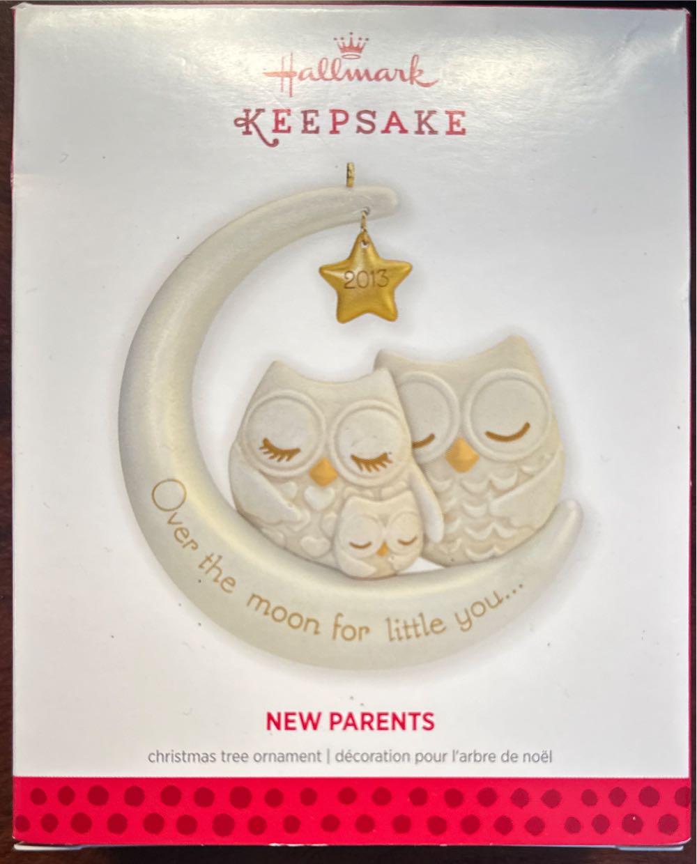 New Parents Over The Moon Hallmark Keepsake  ornament collectible [Barcode 795902342913] - Main Image 2