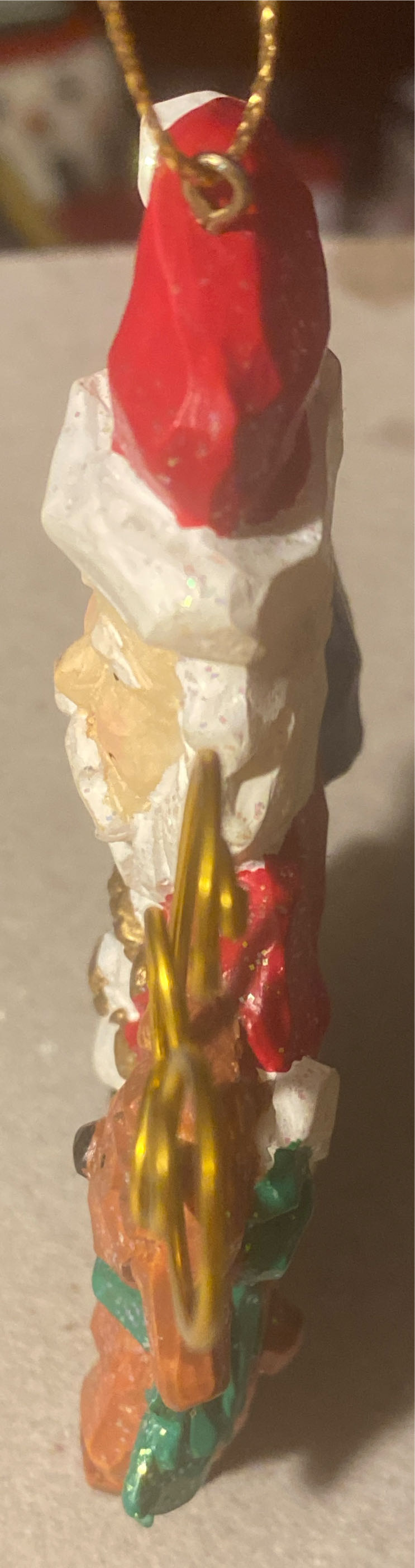 Avon Gift Collection Folkart Sparkle Ornament Santa - Santa (Santa & Reindeer) ornament collectible - Main Image 3