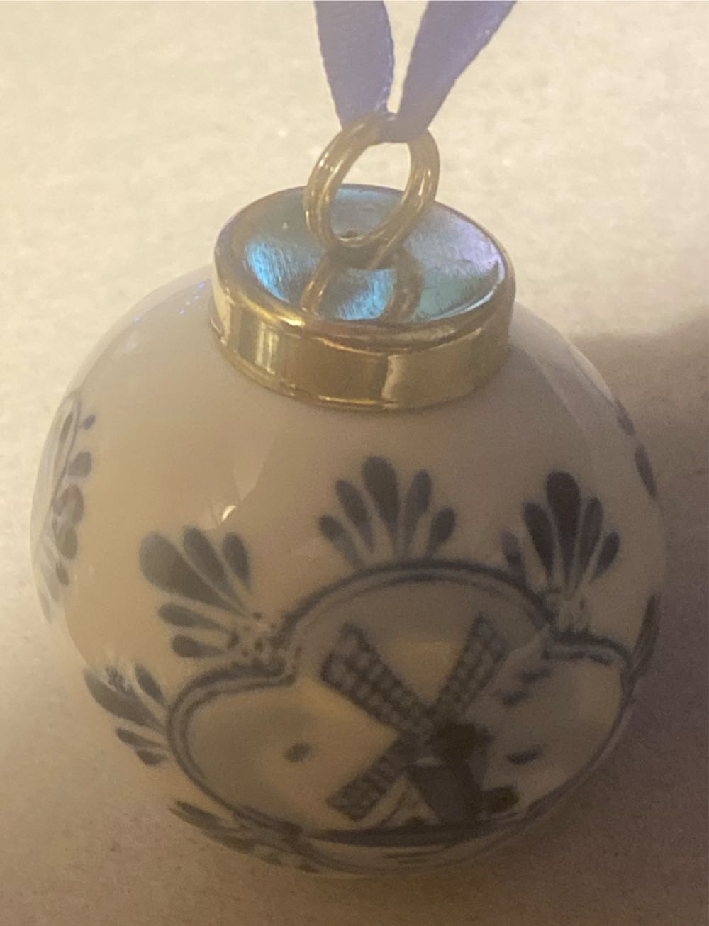 Delf Blue-White Christmas Ornament-Wind Mill - Windmills (Holland) ornament collectible - Main Image 4