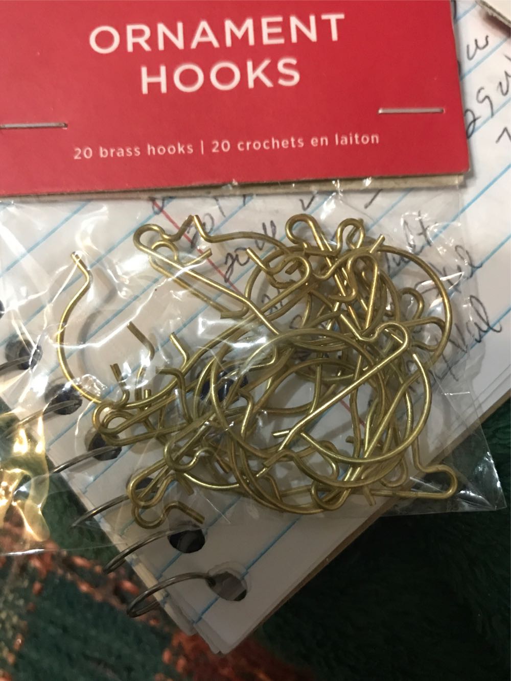 Hallmark Brass Ornament Hooks Set Of 20  ornament collectible [Barcode 763795820443] - Main Image 2