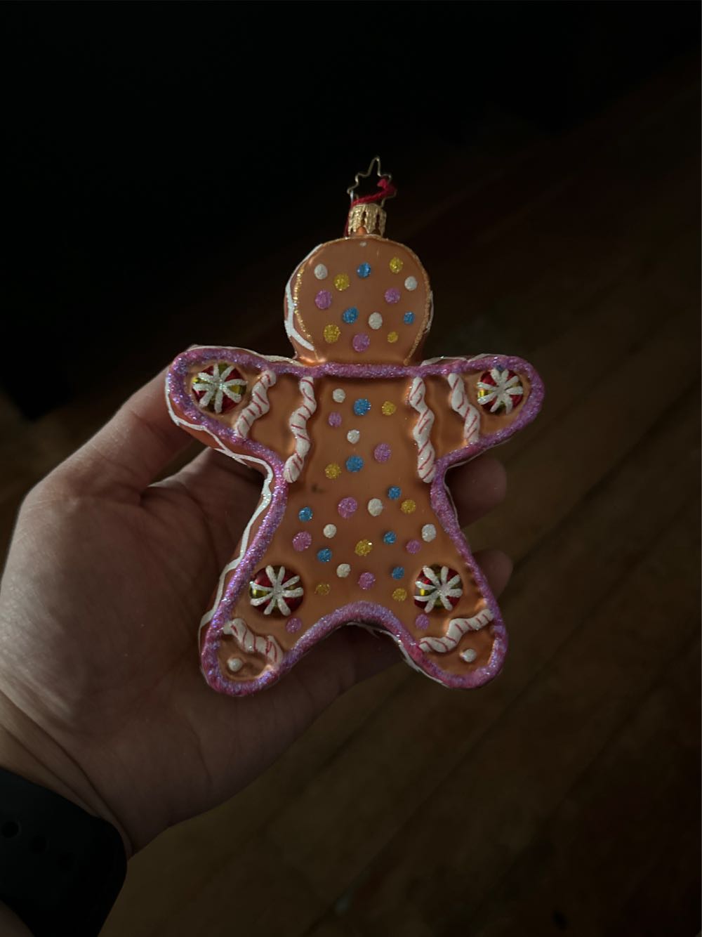 Christopher Radko AIDS Awareness Ginger Hugs  ornament collectible - Main Image 2