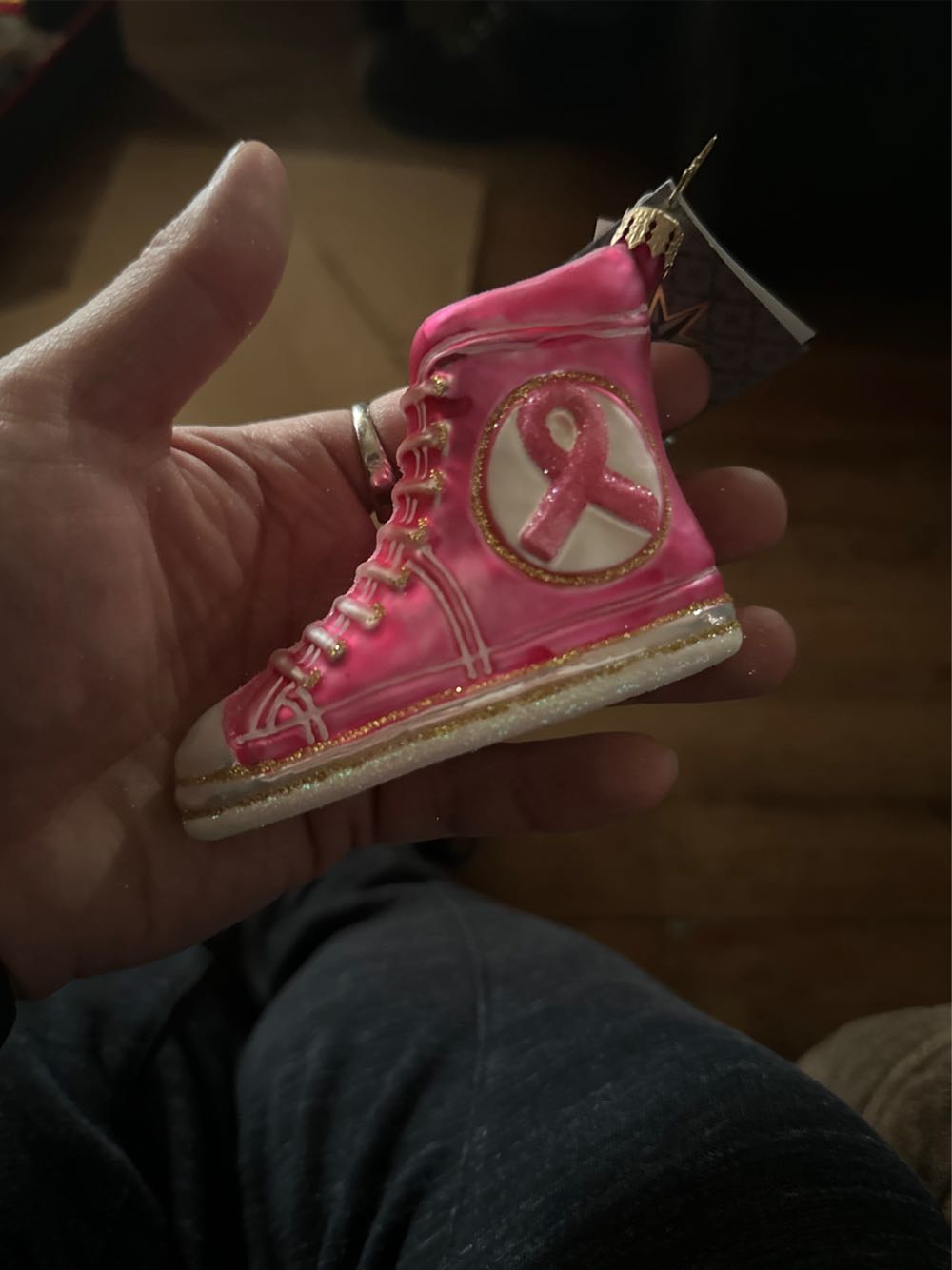 Christopher Radko Breast Cancer Awareness Fit For Walkin’  ornament collectible - Main Image 2