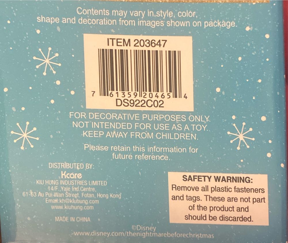 Disney Nightmare Before Christmas Decorated Tree - Nightmare Before Christmas (Minature Tree) ornament collectible [Barcode 761359204654] - Main Image 3