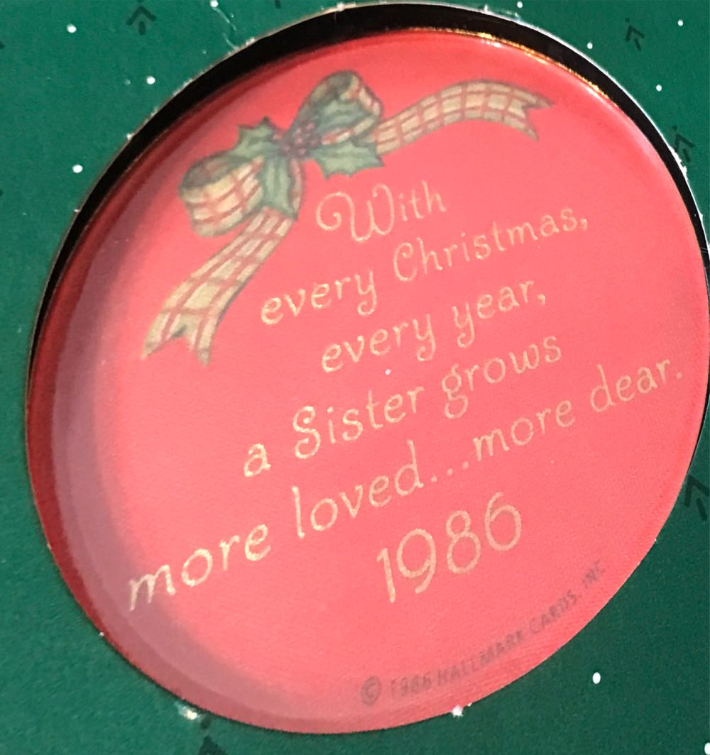 1986 Padded Satin Sister   ornament collectible - Main Image 2
